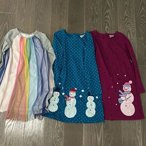 Hanna Andersson 120/6-7 Christmas HTF Lot Tulle Embroidered - Picture 1 of 5